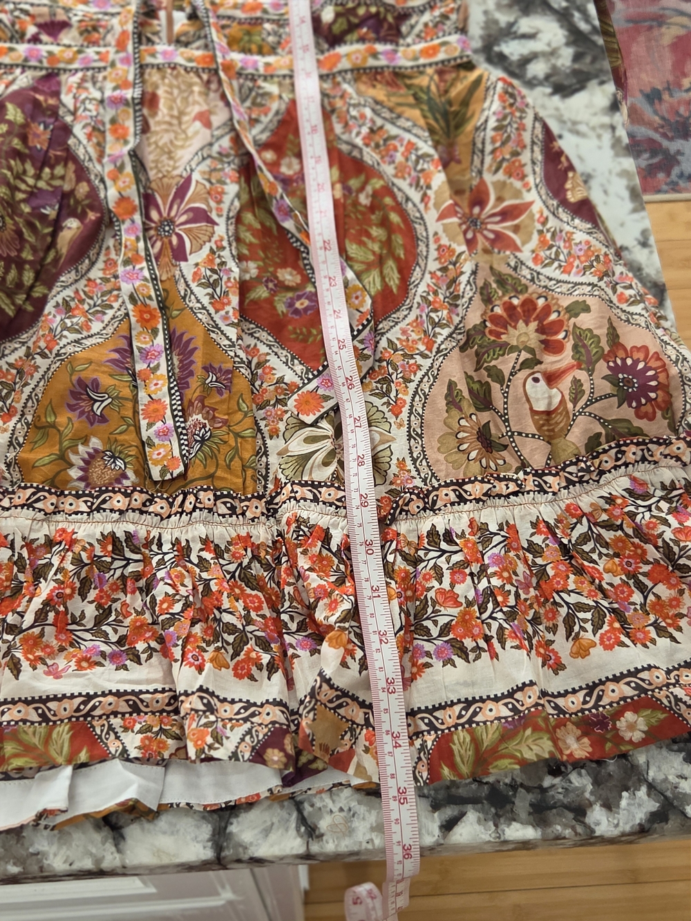 FARM Rio Floral Blouse in Teal, Yellow, Red - Picture 11 of 16